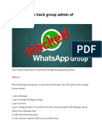 4 Methods To Hack Group Admin of Whatsapp