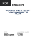 Experiment-5: Southwell Method To Study Flexural Instability of Column