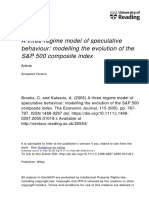 A Three-Regime Model of Speculative Behaviour: Modelling The Evolution of The S&P 500 Composite Index