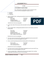 Assignment No. 2: Part 1: Determination of Income Tax Due/Payable