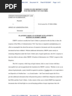 CREW v. Office of Administration: Regarding Lost White House Emails: 7/25/2007 - CREW's Reply in Support of CREW's Motion To Modify Order