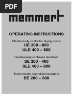 Memmert UE200 - USER - MANUAL PDF