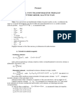 Indrumar Proiect Calculul Unui Transformator Trifazat