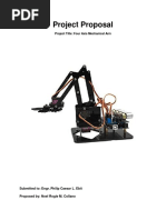 Project Proposal: Project Title: Four Axis Mechanical Arm