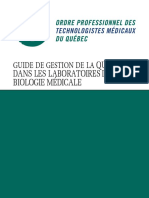 La Qualité Dans Les Laboratoires de Biologie Médicale