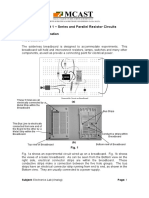 Experiment 1 - Series and Parallel Resistor Circuits: Background Information