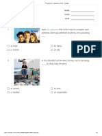 Progressive - Adjectives Quiz