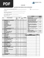 Planned Task Observation Worksheet