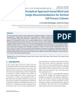 FEM With Analytical Approach Based Wind and Seismic Design Recommendations For Vertical Tall Process Column