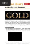 Golden Text With Diamonds