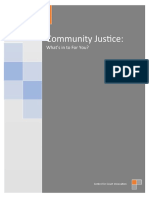 Community Justice Whats in It For You