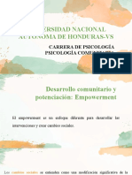 Desarrollo Comunitario y Potenciación (Empowerment)