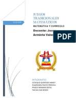 Juegos Tradicionales Matemáticos