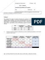 Tarea Unidad 5 - Modelos de Transporte Resuelto