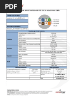 Technical Specification of Utp Cat 6E 4X2X23 Awg Cable