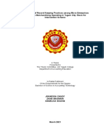 Assessment of Record Keeping Practices Among Micro Enterprises Engaged in Merchandising Operating in Tagum City: Basis For Intervention Scheme