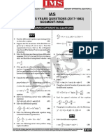 Previous Years Questions (2017-) Segment-Wise: Ordinary Differential Equations