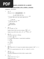 Krishna Murthy Iit Academy: SOLUTIONS - IIT-JEE - UNIT - 1 PAPER - 1 - 18-01-2011