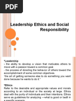 Leadership Ethics and Social Respnsbilty