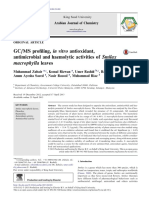 GC/MS Profiling, in Vitro Antioxidant, Antimicrobial and Haemolytic Activities of Smilax Macrophylla Leaves