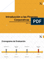 Finanzas Corporativas - Sesión 1