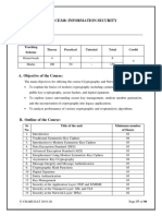 Ce348: Information Security: Teaching Scheme Theory Practical Tutorial Total Credit