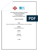 Historia Clínica Psiquiátrica y Examen Psicopatológico