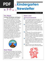 Kindergarten Newsletter