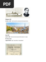 Philippines 1882 On May 3, 1882 - Rizal Boarded The Salvadora With Antonio Rivera