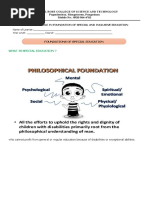 Foundation of Special and Inclusive Education