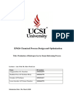 Production of Hydrogen Gas by Steam Reforming Process