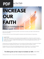 How To Increase Our Faith