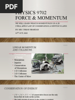 PHYSICS 9702 Force & Momentum