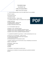 Avalicao de Economia Politica