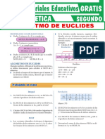 Algoritmo de Euclides para Segundo Grado de Secundaria