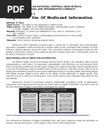 Responsible Use of Media and Information