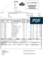 Cotización - Lubricantes y Repuestos BCL PDF