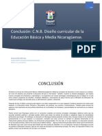 Conclusión Diseño Curricular de La Educación Básica y Media Nicaragüense.