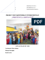 PROIECT DE PARTENERIAT INTERJUDETEAN - Prieteni La Distanta