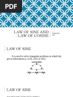 Law of Sine and Law of Cosine: Trigonometry Topic