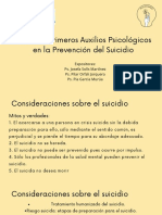 Taller de Primeros Auxilios Psicológicos en La Prevención Del Suicidio