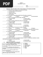 I. Direction: Write The Letter of The Correct Answer On The Space Provided