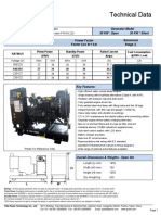 Technical Data: Factor Cos Φ = 0.8 Stage Ⅱ 3-Phase Power Factor Emissions 60Hz/1800R.P.M