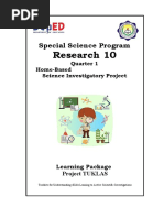 Research 10: Special Science Program