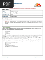 VCE Summer Internship Program 2020: Sandeep Dwivedi SM02 Project Finance