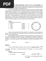 Introduction To Modular Arithmetic