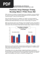 Pandemic Surge Damages Trump, Boosting Biden's White House Bid