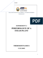 EXPERIMENT 2a-PERFORMANCE OF STEAM PLANT Thermo PDF