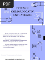 Types of Communicativ E Strategies