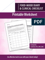 Printable Worksheet: Food-Mood Diary & Clinical Checklist